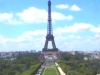 Eiffelturm, vue de l'Ecole Militaire