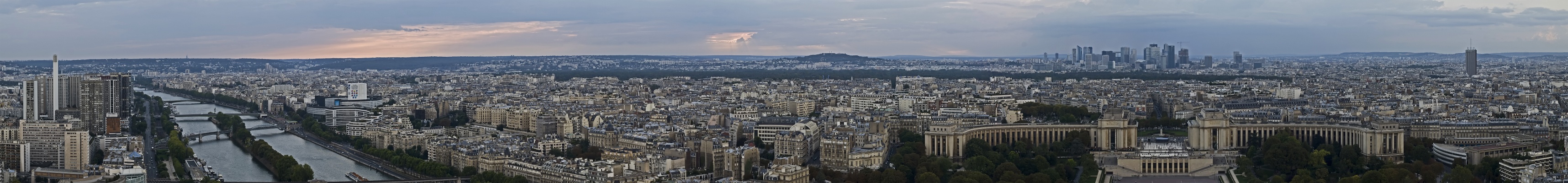 Süd Paris aus der zweiter Etage des Eiffelturm